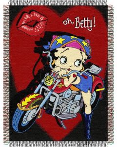 The Northwest Company Biker Betty Boop 48"x60" Tapestry Throw
