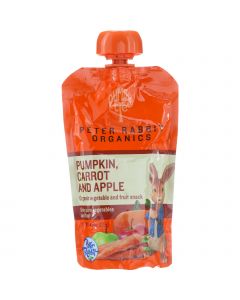 Peter Rabbit Organics Baby Food - Organic - Vegetable and Fruit Puree - Pumpkin Carrot and Apple - 4.4 oz - case of 10