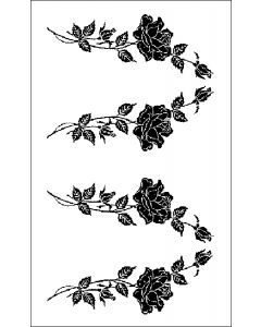 Armour Products Rub 'N' Etch Designer Stencil 5"X8"-Stemmed Roses