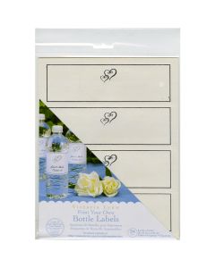 Darice Victoria Lynn Print Your Own Bottle Labels 8.5"X2.75" 24/Pkg-White