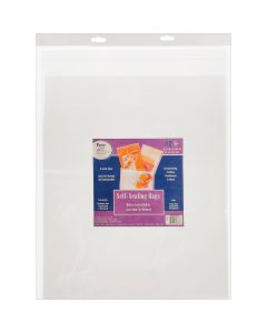 Darice Self-Sealing Bags 12/Pkg-16.25"X20.25" Clear