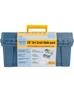 Pro Art 20" Art Craft Multi-Pack Tool Box-Blue & Yellow