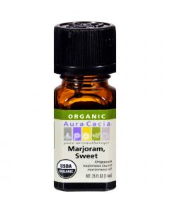 Aura Cacia Organic Essential Oil - Marjoram Sweet - .25 oz