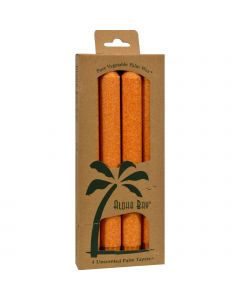 Aloha Bay Palm Tapers Orange - 4 Candles