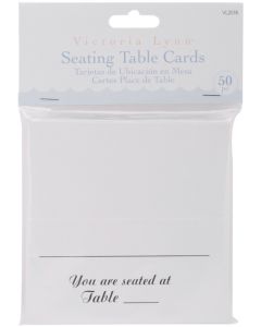 Darice Victoria Lynn Seating Table Cards 50/Pkg-White