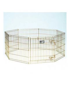 Midwest Gold Zinc Pet Exercise Pen 8 panels Gold 24" x 36"