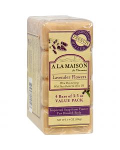 A La Maison Bar Soap - Lavender Flower - Value 4 Pack