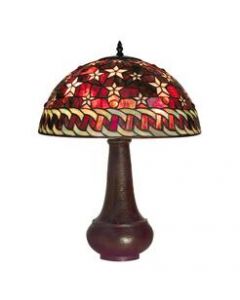Warehouse of Tiffany Tiffany-style Red Star Onion Base Table Lamp