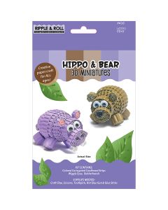 Quilled Creations Quilling Kit-Hippo & Bear