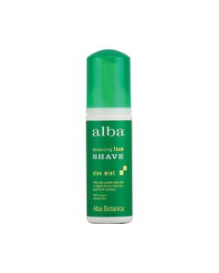 Alba Botanica Moisturizing Foam Shave Aloe Mint - 5 fl oz