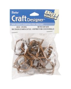 Darice Grapevine Miniatures-Assorted Hearts 15/Pkg