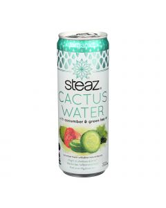 Steaz Cactus Water - Cucumber and Green Tea - Case of 12 - 12 oz.
