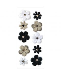 Multicraft Imports MultiCraft Handmade Tie-Dyed Flowers Stickers-Timeless