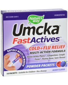Nature's Way Umcka FastActives Cold Plus Flu Relief Berry - 10 Packets