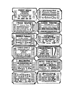 Stampers Anonymous Tim Holtz Cling Stamp 2.5"X3.5"-Ticket