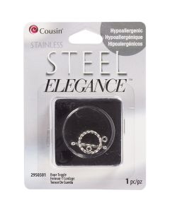 Cousin Stainless Steel Elegance Beads & Findings-Rope Toggle 1/Pkg