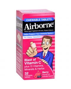 Airborne Chewable Tablets with Vitamin C - Berry - 32 Tablets