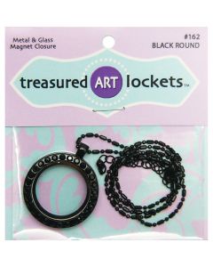 Quilled Creations Jewelry Locket-Black Round