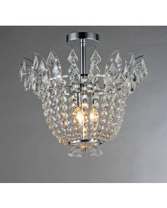 Warehouse of Tiffany Astrid Crystal 4-light Chrome Hanging Pendant