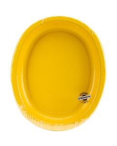 Creative Converting Dinner Platter 10"X12" 8/Pkg-School Bus Yellow