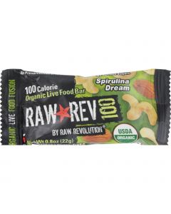 Raw Revolution Bar - Organic Spirulina and Cashew - Case of 20 - .8 oz