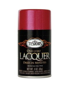 Testors One Coat Spray Lacquer 3oz-Electric Pink