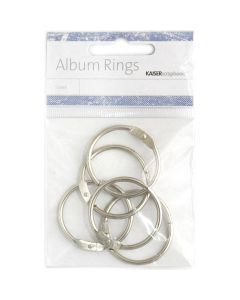 Kaisercraft Split Metal Album Rings 1.38" (3.5cm) 5/Pkg-Silver - Kaisercraft Split Metal Album Rings 1.38" (3.5cm) 5/Pkg-Silver