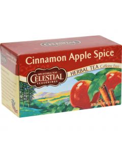 Celestial Seasonings Herbal Tea Caffeine Free Cinnamon Apple Spice - 20 Tea Bags - Case of 6