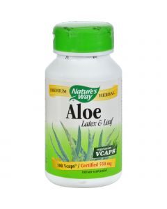 Nature's Way Aloe Vera Latex and Leaf - 100 Vegetarian Capsules