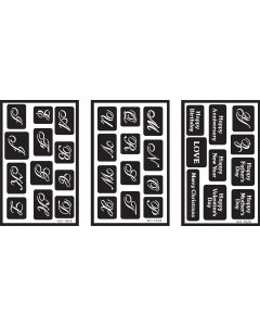 Armour Products Over 'N' Over Reusable Stencils 5"X8" 3/Pkg-Alphabet