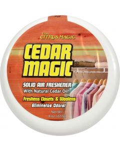 Citrus Magic Cedar Magic Solid Air Freshener - Case of 6 - 8 oz