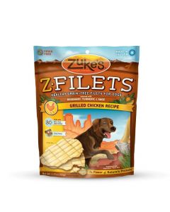 Zuke's Z-Filets Select Grain Free Dog Treat Grilled Chicken 3.25 oz.