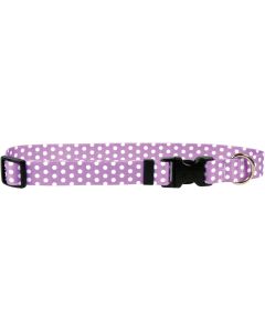 Yellow Dog Design Yellow Dog Collar Large 18"X28"-New Purple Polka Dot