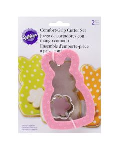 Wilton Cookie Cutter Set 2/Pkg-Comfort Grip Bunny & Tail