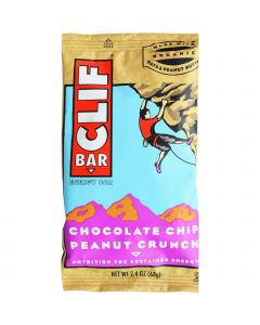 Clif Bar - Organic Chocolate Chip Peanut Butter Crunch - Case of 12 - 2.4 oz