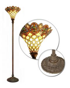 Warehouse of Tiffany Tiffany-style Arielle Torchiere