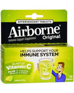 Airborne Effervescent Tablets with Vitamin C - Lemon Lime - 10 Tablets