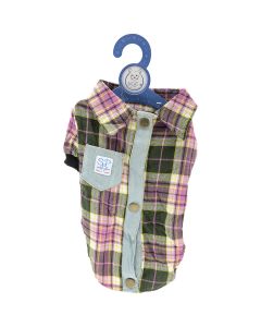 Nandog Pet Gear Stellar Pet Boutique Plaid Shirt-Extra Small