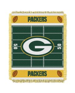 The Northwest Company Packers  Baby 36x46 Triple Woven Jacquard Throw - Field Series