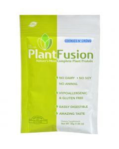 Plantfusion Cookies N Cream Packets - Case of 12 - 30 Grams