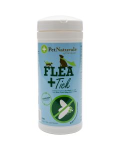 Pet Naturals of Vermont Flea + Tick Towelettes For Cats & Dogs 60/Pkg- - Flea + Tick Towelettes For Cats & Dogs 60/Pkg-