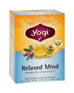 Yogi Relaxed Mind Herbal Tea Caffeine Free - 16 Tea Bags - Case of 6