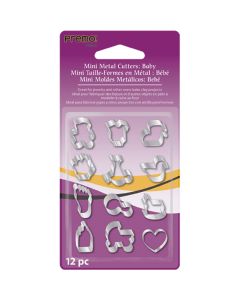 Polyform Premo Sculpey Mini Metal Cutters 12/Pkg-Baby