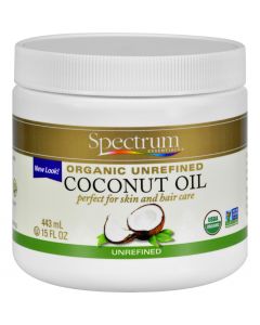 Spectrum Essentials Organic Coconut Oil - Unrefined - 15 oz