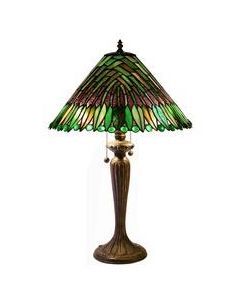 Warehouse of Tiffany Tiffany-style Tropical Leaves Table Lamp