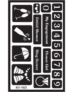 Armour Products Over 'N' Over Reusable Stencils 5"X8"-Numbers