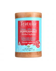 Teatulia Tea - Organic - Herbal - Peppermint - Eco-Canister - 16 bags - case of 6