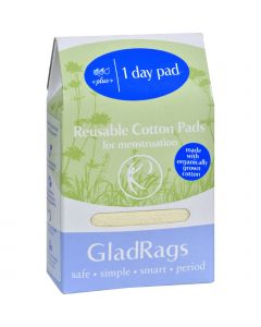 GladRags Day Pad - Plus - Cotton - Organic - Natural - 1 Count