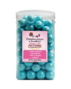 Celebrations By SweetWorks Gumballs 34oz-Shimmer (TM) Powder Blue - Celebrations By SweetWorks Gumballs 34oz-Shimmer (TM) Powder Blue