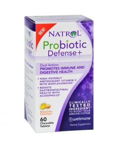Natrol Probiotic Defense Plus - Chewable - 60 Chewable Tablets